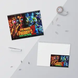 Five Nights at Freddy’s 2026 Horror Wall Calendar FNAF Fan Collectible 12-Month Spiral-Bound Dark Gaming Artwork