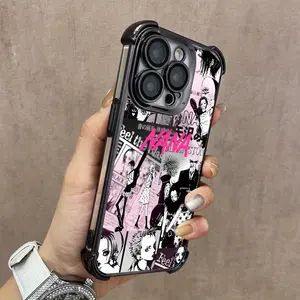 High-Quality Shockproof Transparent Phone Case Featuring Retro Anime Nana, Compatible with for iphone Models 17 16, 15, 14, 13, 12, 11 Pro Max, X, XR, XS Max, Samsung S21 S22 S23 S24 S25, with an Electroplated Finish.
