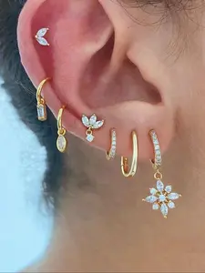 Elegant  Leaf Design Earrings Set, Fashionable Jewelry for Women, Daily Clothing Decor, Trendy All-match & Exquisite Jewelry for Birthday Gift, High Quality Earrings