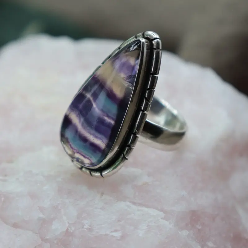 Sterling Silver Fluorite Ring Sterling Silver Fluorite Ring