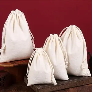 30-piece set of canvas drawstring bags, multifunctional storage bags, drawstring storage bags, 6 pieces per pack, suitable for item storage, birthdays, weddings, parties, gift wrapping, grain storage, and spice storage
