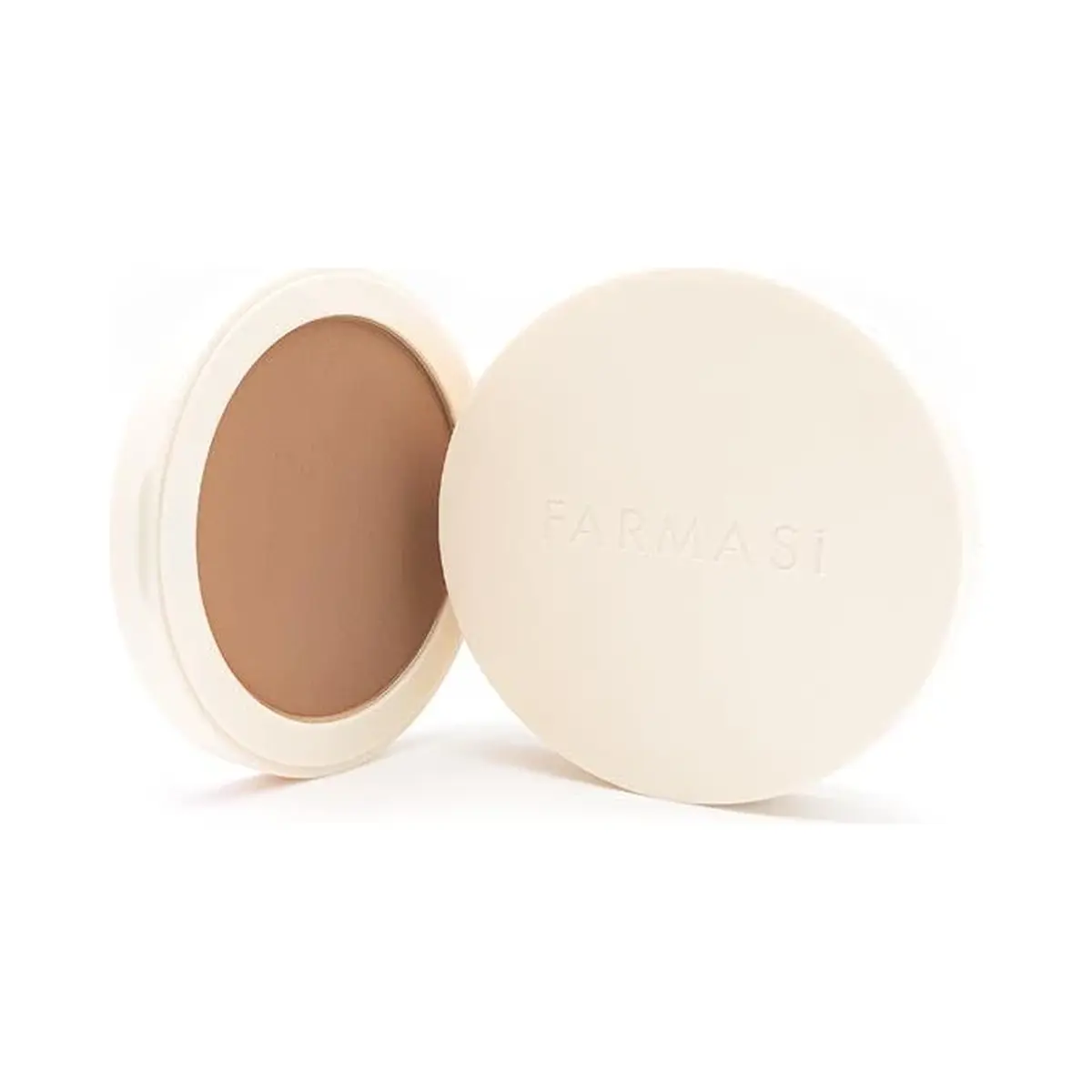 FARMASI All-Natural Nourishing Bronzing Powder Makeup with Vegetable Squalane, Long-Lasting Satin Finish, Easy Brush Application, Rio-Dark Brown, 10g, Cheekbones Use, New with Same-Day Shipping