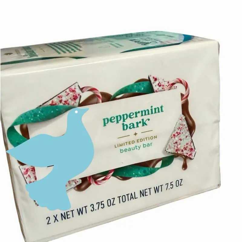 Limited Edition Holiday Treats Body Care Cleanser Beauty Bars - 2-Pack, 3.75 oz Net Weight, Cinnamon Pumpkin Pie or Peppermint Bark Scent, Moisturizing Hydrating Formula