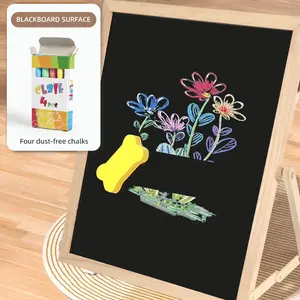 Magnetic Drawing Board, Double-Sided Chalkboard and Whiteboard, for Writing, Doodling, and Sketching, Early Education Learning Toy, Wooden Magnetic Board，Ideal for teaching, drawing, and writing, available in multiple sizes