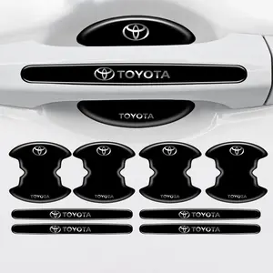 4/8pcs Car Door Handle Bowl Anti-Collision Protective Stickers, Fits Toyota Models, Durable & Stylish Design, Easy Installation