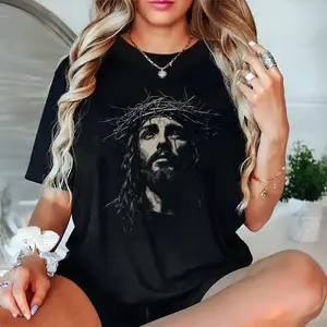 Jesus Shirt Christian Streetwear Religious Gift for Him or Her Faith Apparel Unisex Tee Jesus Christ Church Wear vintage 90s graphic tees Summer Casual