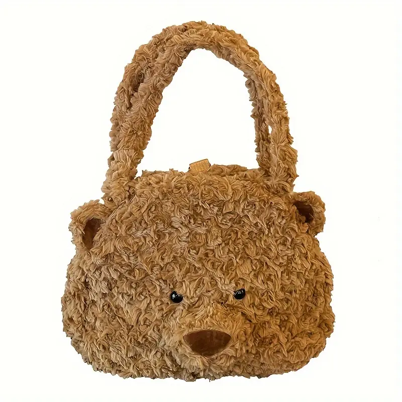Cute Plush Bear Shoulder Bag, Handbag, Can Be Used As a Backpack, Suitable for Going Out, Commuting