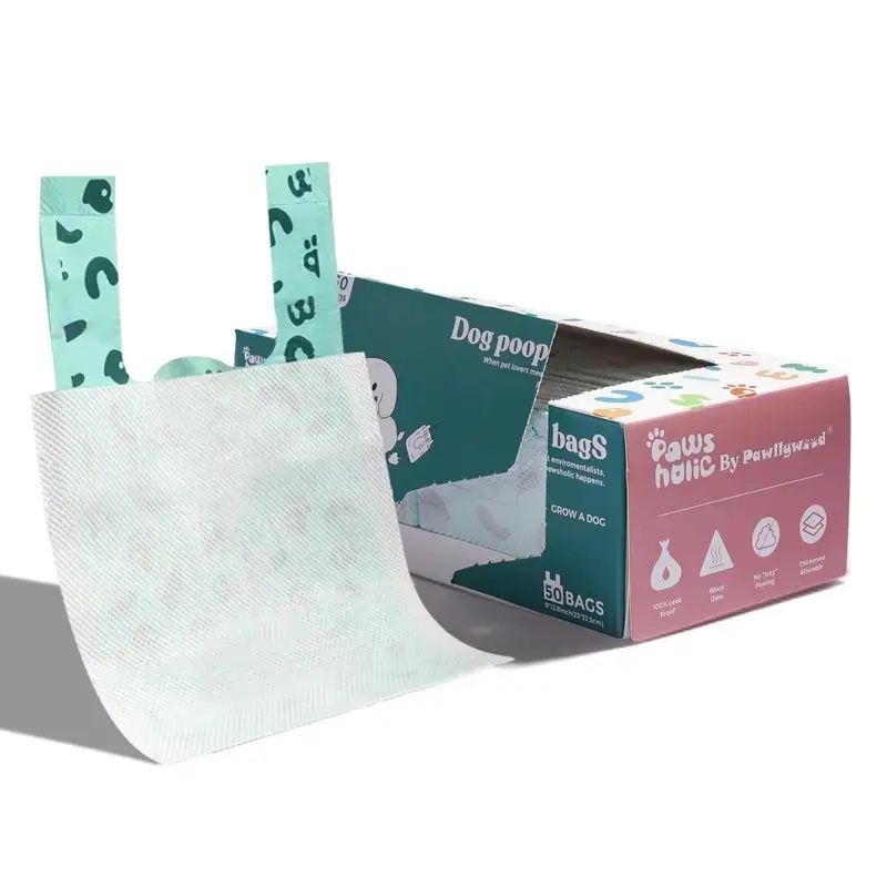 Double-Layer Dog Poop Bags with Paper Towels, Value Pack, Erasable 50 Bags Strong Waste Bag for Dogs, Eco-Friendly Pet Waste Bags for Walking,Travel,Home,Guaranteed Leak-Proof