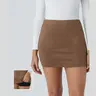 Halara High Waisted 2-in-1 Bodycon Suede Mini Casual Skirt