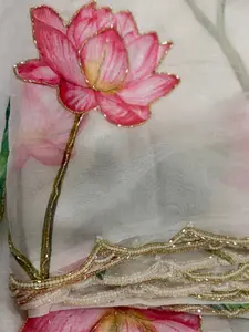 Lotus Bloom Organza Saree