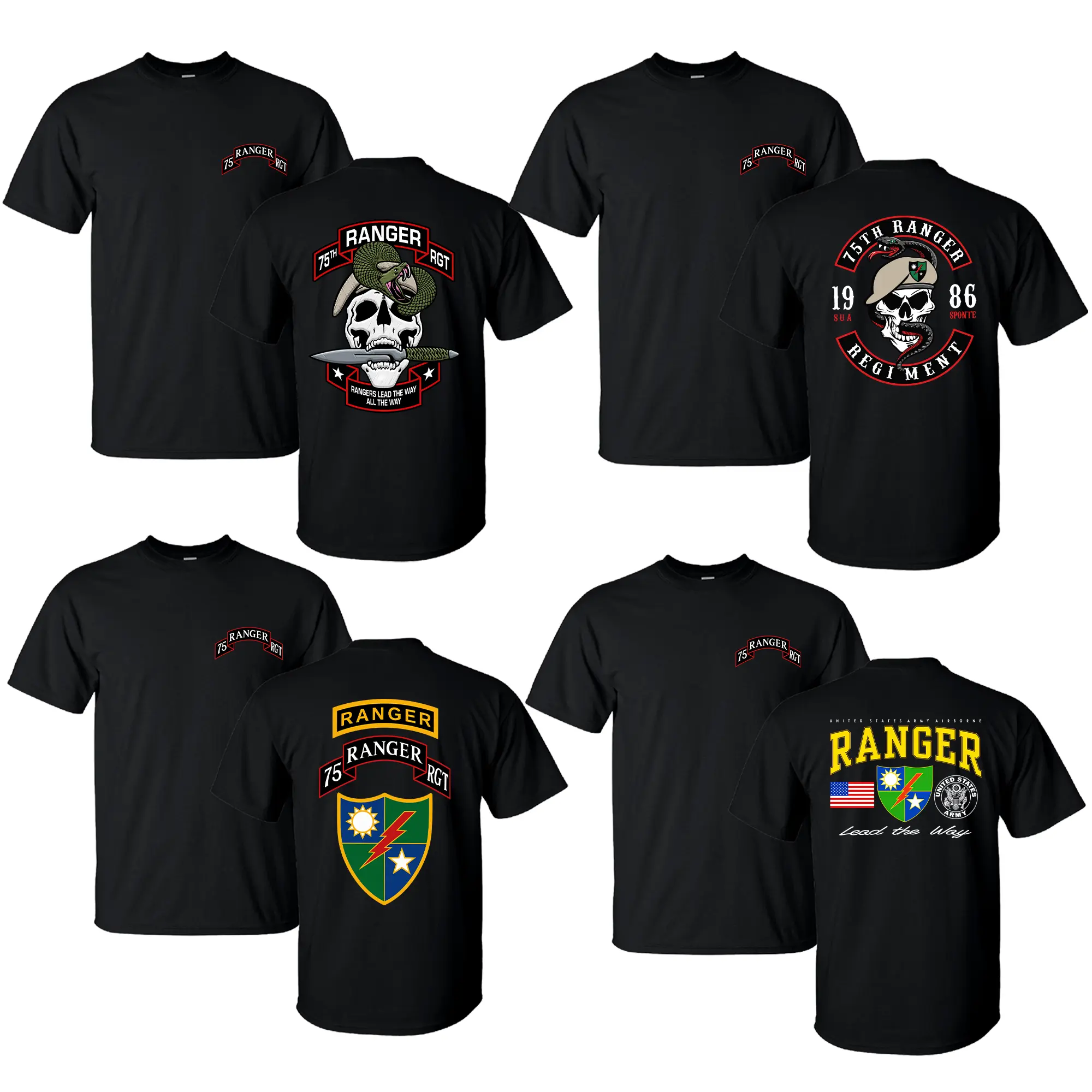 [COLLECTION] 75th Ranger Regiment T-Shirt/Hoodie – Rangers Lead The Way Sua Sponte Fort Benning Military Tee, Army Veteran Patriotic Gift Est 1984
