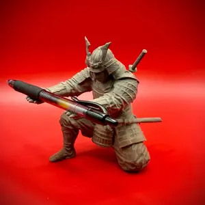 3D Print High-Detail Samurai Pen Holder, Unique Design Desk Organizer for Office, Cool Room Decor