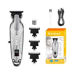 Kemei Km-2293 Metal Body Digital Electric Cordless Hair Clipper, Professional Hair Cutting Tool, High-Quality for Men & Women, High Quality Trimmer
