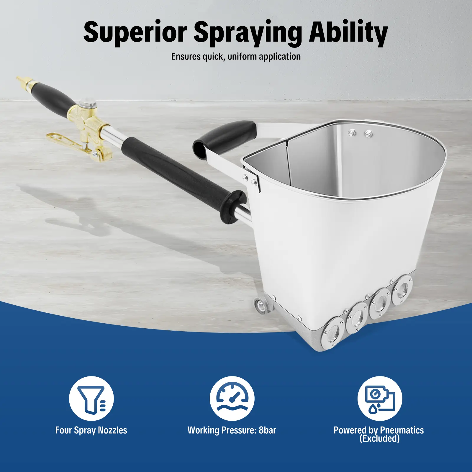 Trending High-Efficiency Cement Spray Gun - 8bar Working Pressure Electroplated Aluminum-Iron for Wall Plastering, Wall Plastering Tool