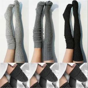 Women's Everyday Winter Warm Cable Knit Thigh-High Socks - 3 Pairs with Random Styles, Extra Over-Knee Leggings