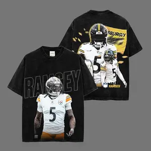 [Steelers Nation] Jalen Ramsey 5 The Phenom Game Day Heavyweight Acid Washed 100% Cotton T-Shirt, J-Ram Ramsey Island Fans Shirt, Steelers Graphic Football Shirt, Game Day Outfits, Gift For Football Fans
