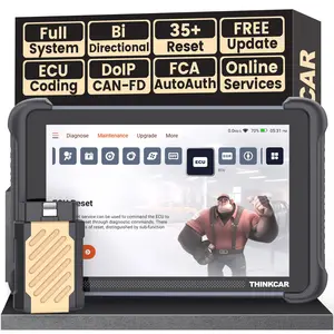 [Summervibes] THINKCAR  Lifetime Free Update Car OBD2 Scanner Tool, THINKSCAN 689BT All-System Automotive Diagnostic Tool, Bi-Directional OBD2 Scanner with ECU Coding, 35+ Services, FCA Autoauth, CANFD&DoIP，Bidirectional Scan Tool
