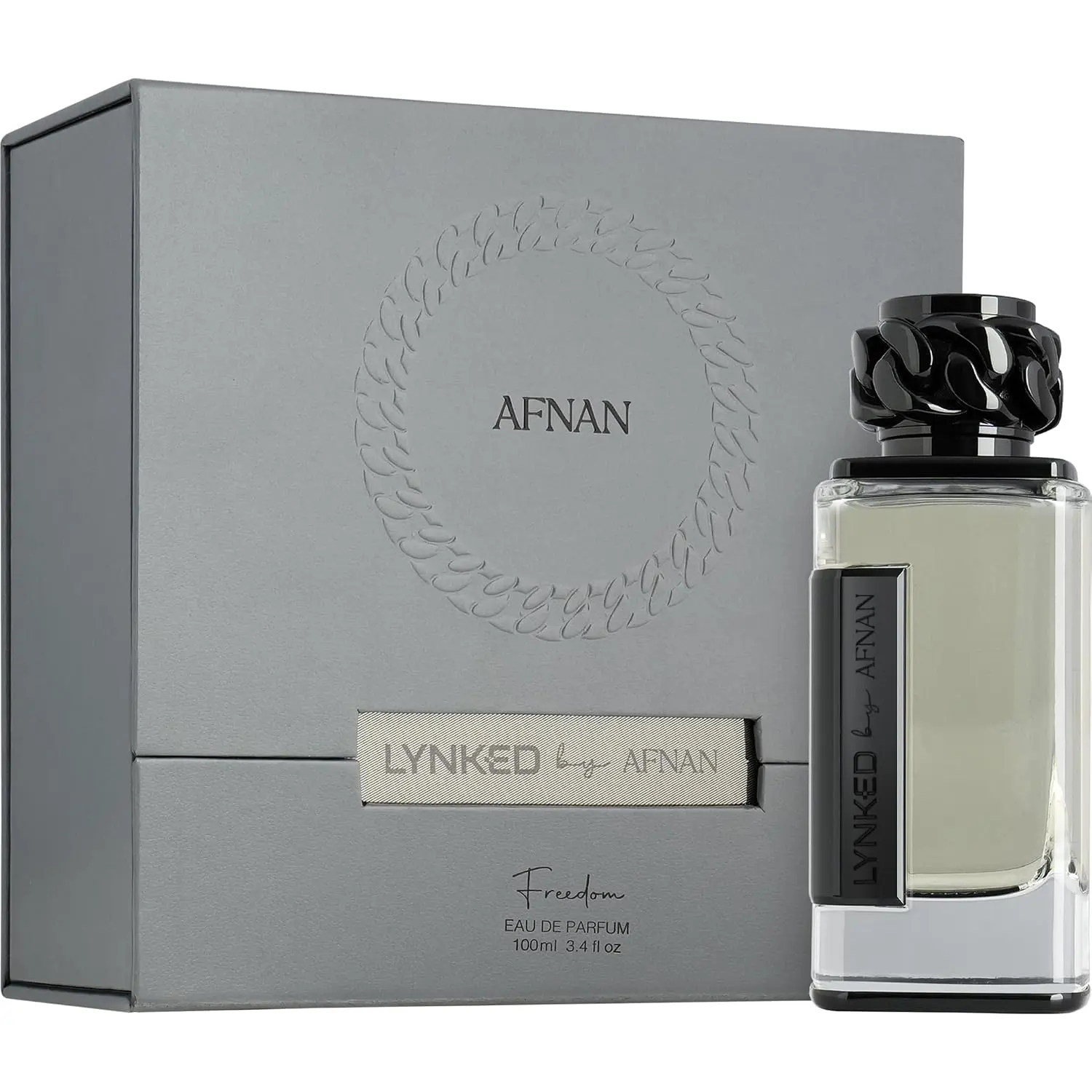 Afnan Lynked Freedom Men's Eau de Parfum Spray 3.4 fl oz / 100 mL Eau De Parfume Aromatic Edp Spray
