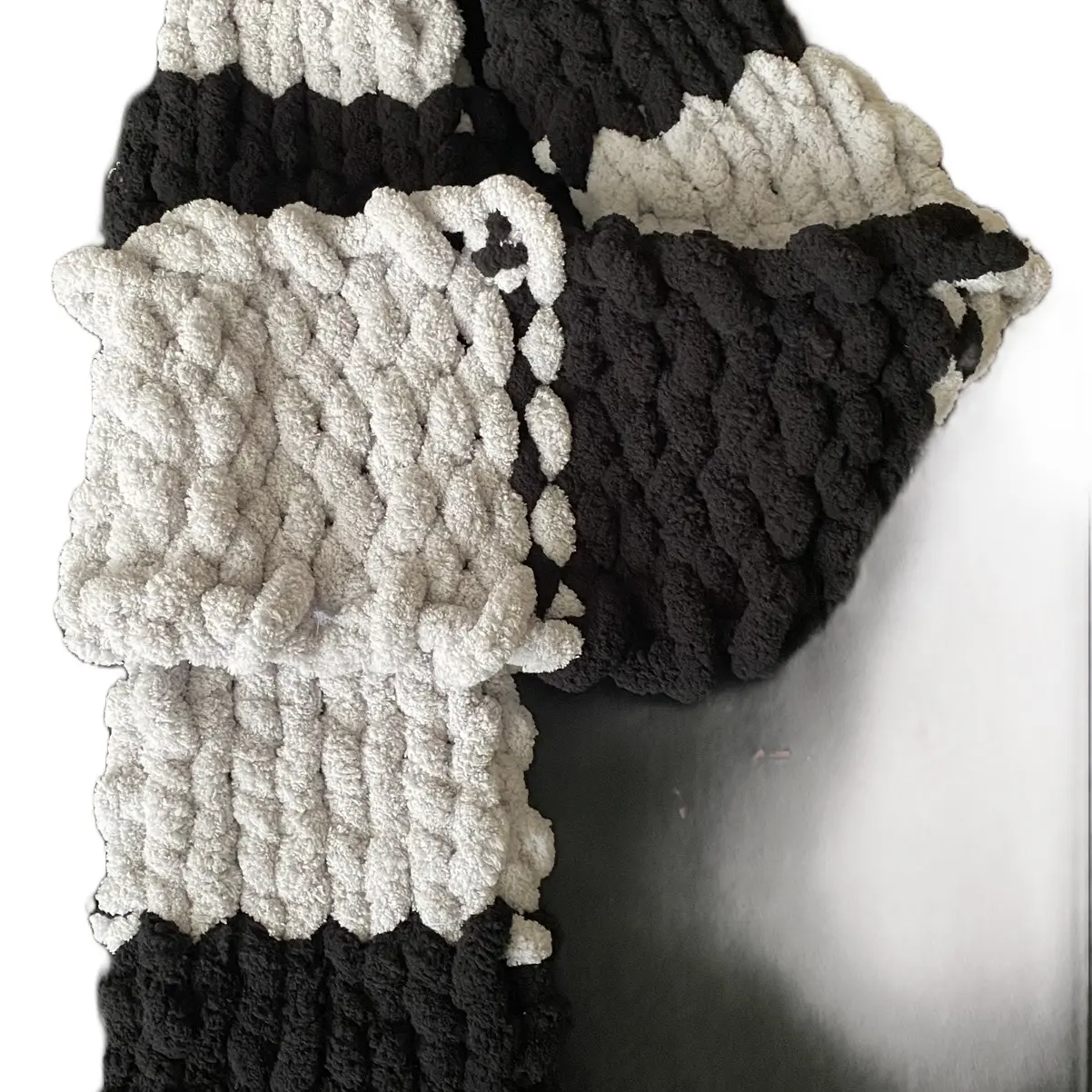 Unisex hand crochet chunky scarf