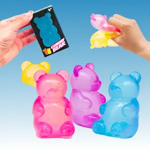 2pc Gummy Bear Sensory Fidget Toys, Jelly Filled Squeeze Toys, Squishies, Soft Stress Relief, Anxiety Relief, Calming Fidget Toys for Kids Adults, Birthday Gift, Party Favor Bag Filler, No Accessories, No Battery