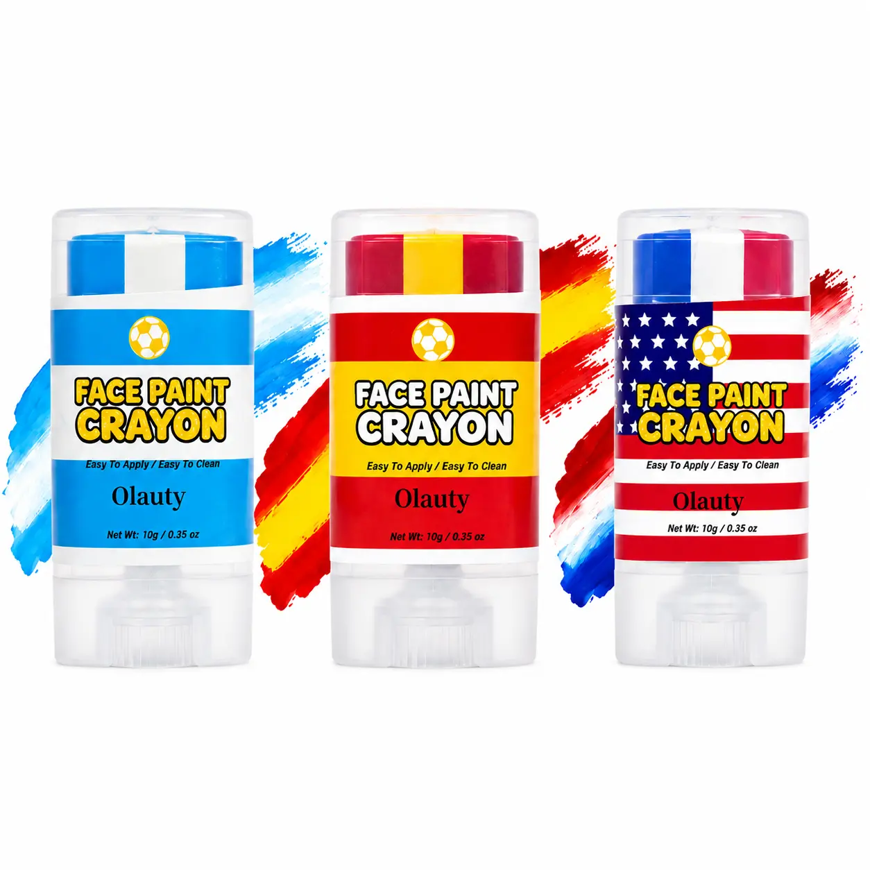 International Soccer Theme Face & Body Paint Stick | Glitter Makeup for Game Day, Parties & Festival Looks International Soccer Theme Face & Body Paint Stick | Glitter Makeup for Game Day, Parties & Festival Looks