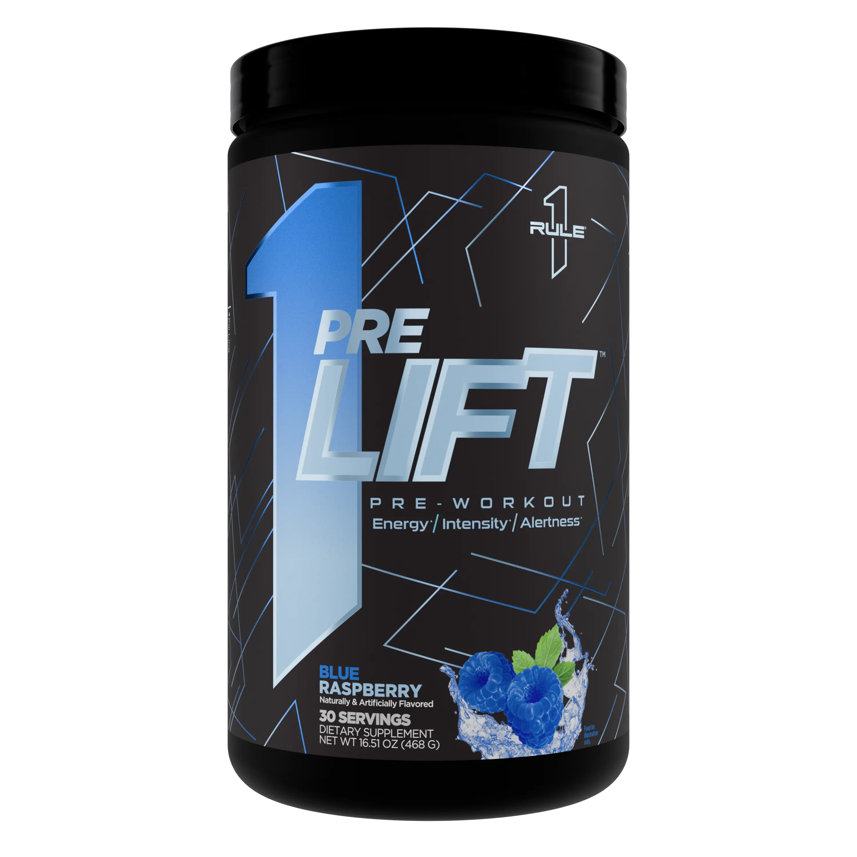 Rule 1 preLIFT - Pre-Workout Supplement For Men & Women with 6g Citrulline, 3.2g Beta Alanine, 3 Caffeine Sources + 20 Others for Energy, Alertness, & Endurance, 30 Servings, Made in the USA