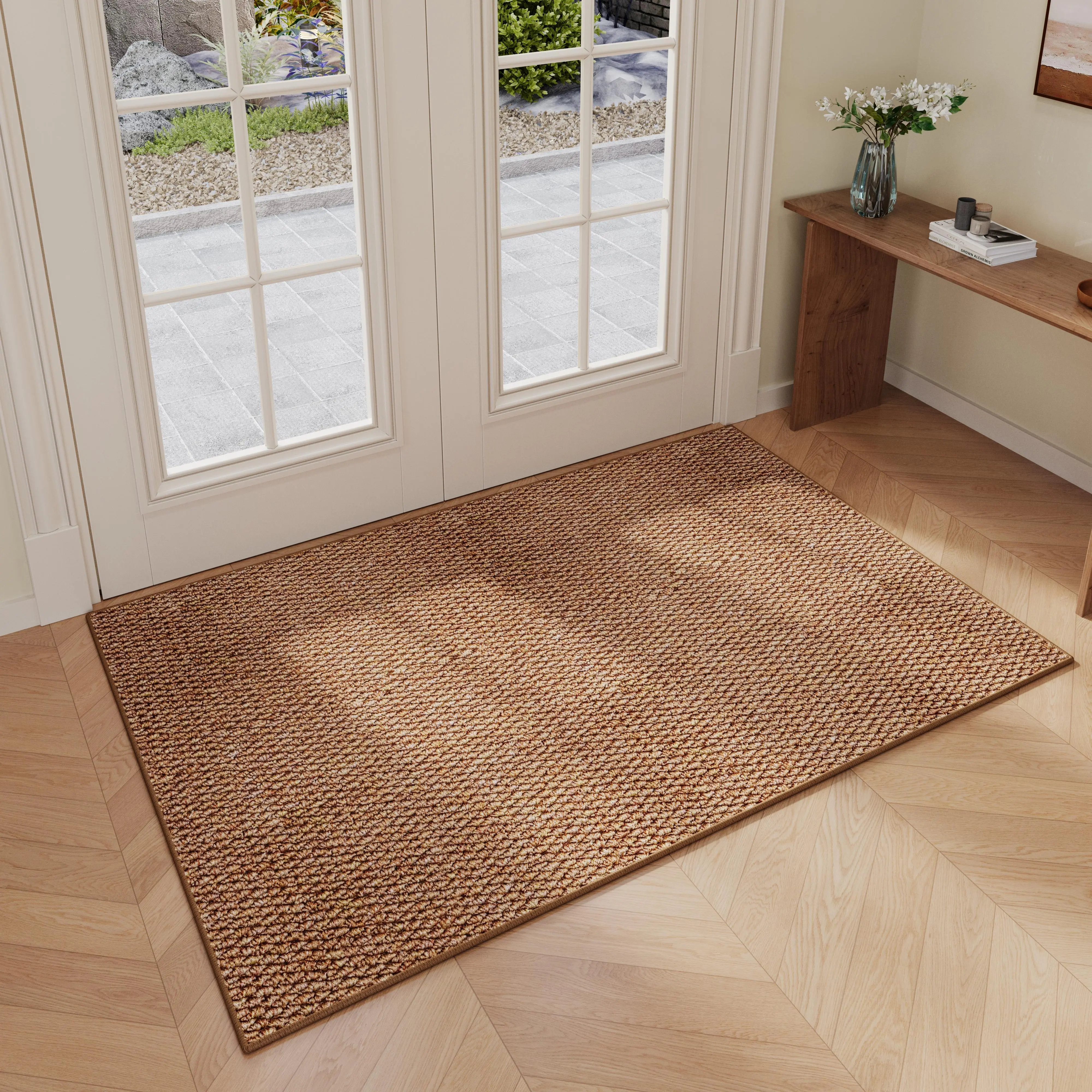 New Indoor Entrance Mat, Anti-Slip Floor Mat, Thin 0.23-Inch Thickness That Won't Block The Door, Washable Foot Mat, Customizable/Cuttable, Minimalist Home Decor, Suitable For Indoors, Hallways, Entrances, Kitchens, Cat/Dog Pet Mats, Guesthouses, Etc.