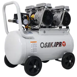 8/13 Gallon Silent Air Compressor 2.5 HP Electric Shop Compressor with 6-Inch Wheels 70 dBA Noise Level for Pneumatic Tools Car Repair Spray Painting Woodwork Nailing