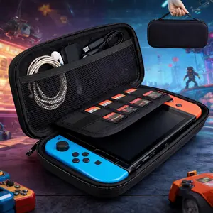 Switch/Switch 2 Carry Case Cover Compatible with Nintendo Switch/Switch 2/Switch Oled, Includes 10 Game Card Protection Cases, Travel Storage Bag, Eva Material, Compact, Accessories