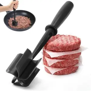 Heat Resistant Meat Chopper for Ground Beef, Durable Meat Masher for Hamburger Preparation, Essential Kitchen Gadget for Efficient Cooking, Meat Shredder, Kitchen Utensils, Durable Cooking Tools, Durable Kitchenware