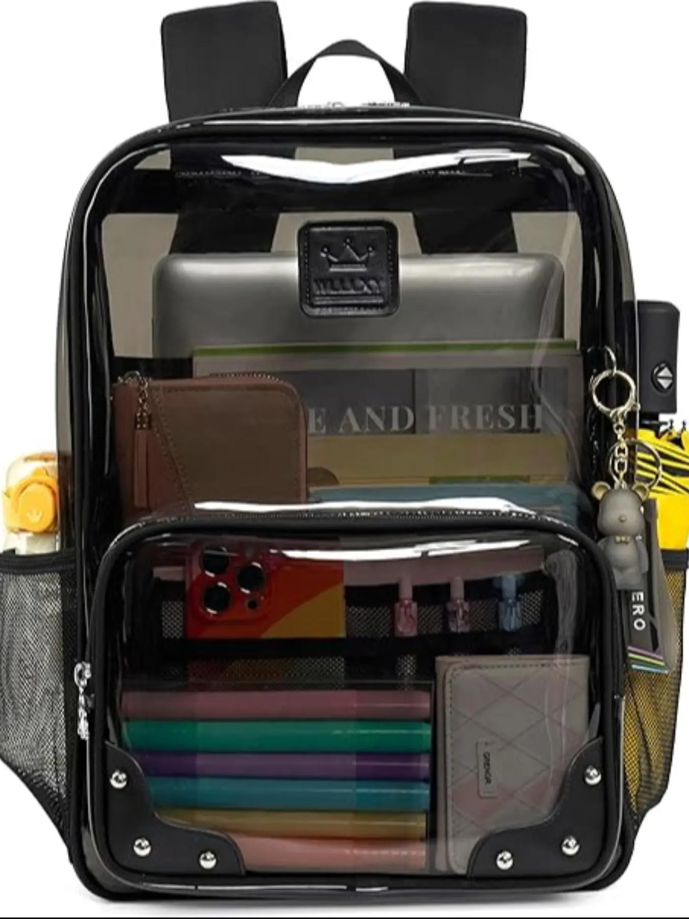 Clear Backpack, Large Capacity Transparent Backpack, Multi-functional Backpack for Women & Men, Suitable for Girls Boys Teens Students, Lightweight Casual Daypack