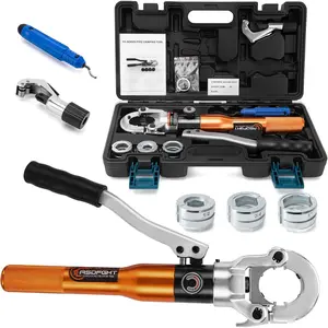 Copper Pipe Crimping Tool - with 1/2", 3/4", 1" , Copper Tube Fittings Hydraulic Pipe Crimping Tool for Pro Press, Viega Copper Pipe Fittings