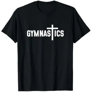 Christian Gymnastics Cross Cute Gymnast Graphic T-Shirt