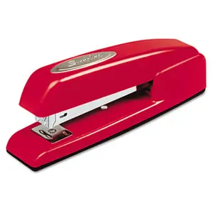 212 MAIN Standard Full Strip Desk Stapler - 20-Sheet Capacity, Inner Rail, All Metal, Jam-Proof, Rio Red, Specified Throat Depth (Swingline 747 Business Model)