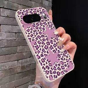 Star - Leopard Dream Pattern Rounded Edge Phone Case for Google Pixel 10 9 XL 8 7 Pro A Shockproof Full Camera Protection Durable Slim Liquid Silicone Cover Smartphone Casing