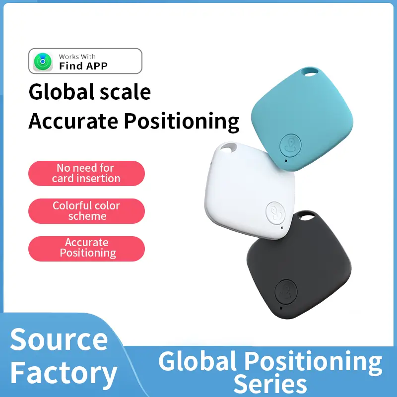 Real Time Tracking Air Tracker Tags Smart Bluetooth Tracker, Compatible with Apple Find My APP (iOS Only) Replaceable Battery, IP67 Waterproof, Suitable for Luggage, Wallets, Backpacks, Keys Tracking Tag, Black