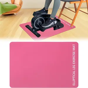 Non-Slip Workout Mat for Ellipse  Exerciser, Ellipse Machine Mat, Exercise Mat for Under Desk Ellipticals, Suitable for Electric Seated Foot Pedal Exerciser, Stability & Floor Protection