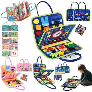 Montessori Toys Educational Felt Board, Busy Book Learning Toys for Toddlers, Toddler Toys, Toddler Busy Board, Preschool Busy Board, Develops Sensory and Motor Skills, Ideal for Travel, Perfect Gift for Kids