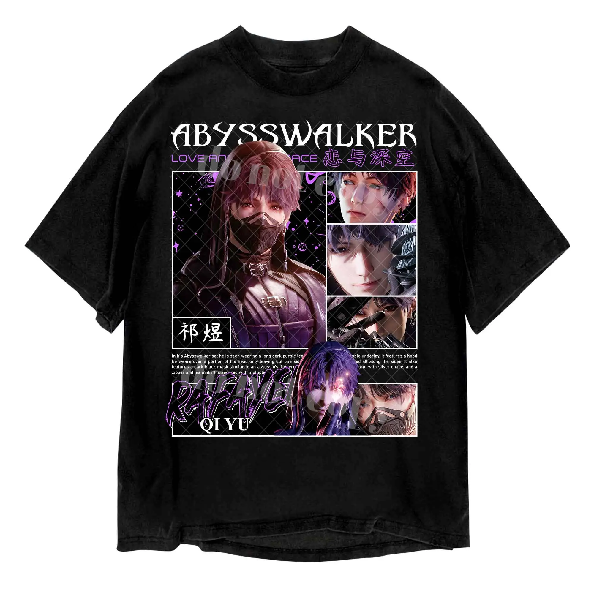Rafayel Abysswalker Shirt, Girl Dinner Love and Deepspace Retro T-Shirt Sweatshirt Hoodie Fabric Menswear
