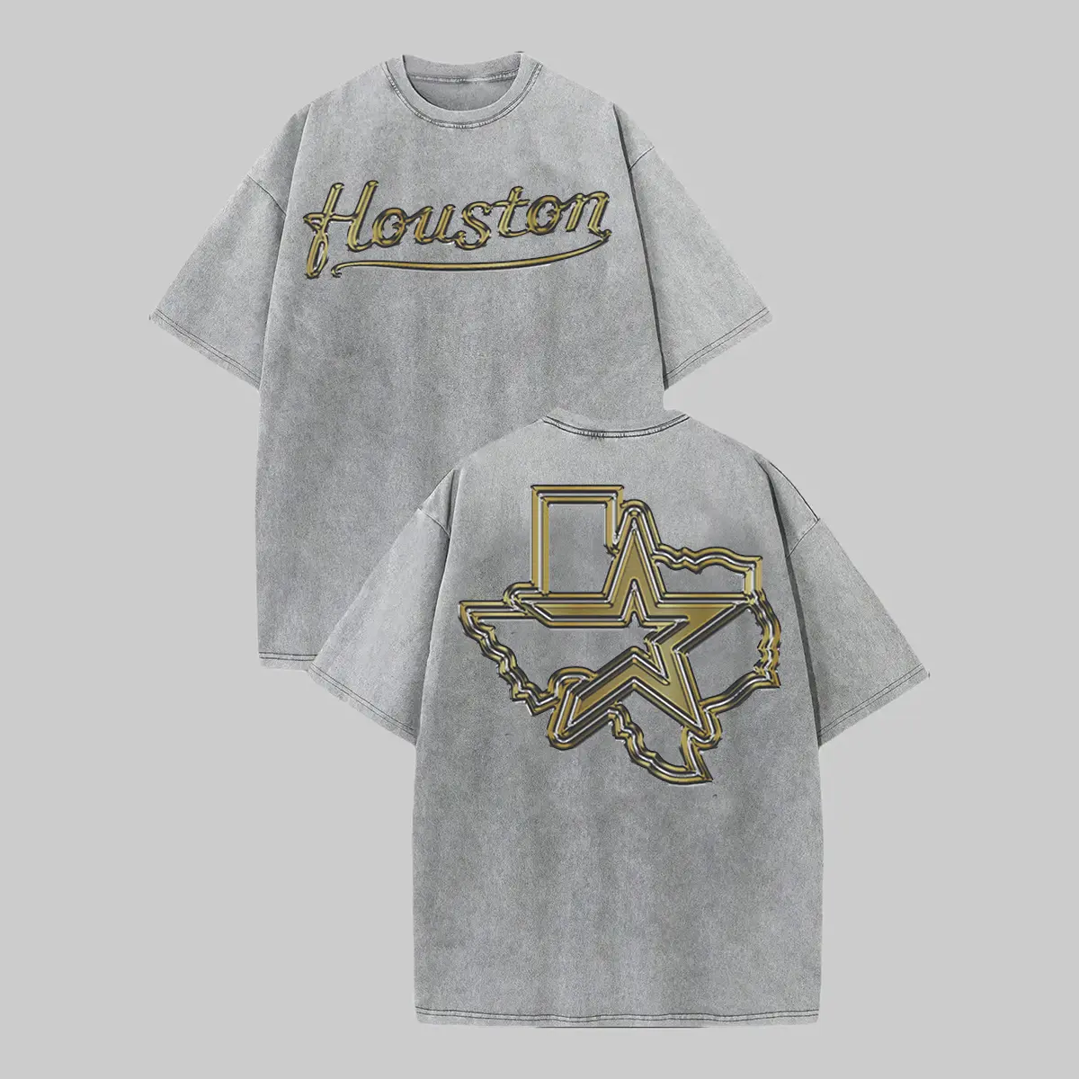Gold Houston Texas Camo Oversize Wash Tee, Houston Camo Shirt, Houston Girl Shirt, Baseball shirt, Womenswear, Menswear