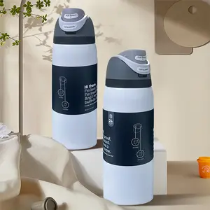 White Water Bottle 32oz 945ML with Straw FreeSip Heat Preservation 24 Hours Insulated for Cold Hot Water Coffee Frozen Drinks Camping Work Indoor Outdoor Use