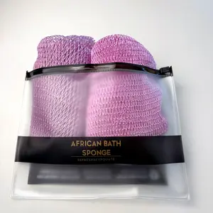 【BUY 2 Sets GET 1 Set FREE】 African Exfoliating Net Bath Sponge, 2 PCS Exfoliating Back Scrub Shower Scrubber