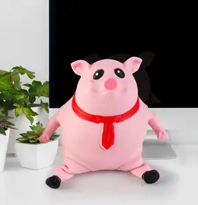 Cute Stretchy Squishy Pig Toy, Sand-Filled Soft Piglet Stress Relief Doll, Pullable High-Elastic Fidget Toy for Kids & Adults