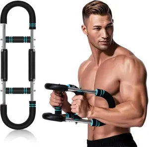 Twister Arm Exerciser Adjustable Chest Expander Portable Spring Resistance for Home Fitness Ergonomic Design High Strength Metal Springs Anti-friction Ductile Holster Wrapped Fine Steel Spring
