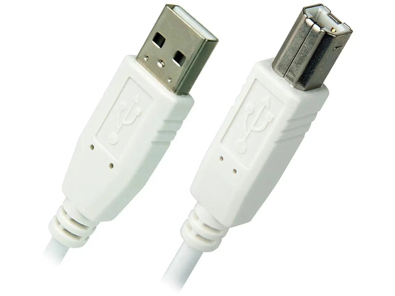 Nippon Labs USB-6-AB-W White 6ft.USB 2.0 A Male to B Male Cable
