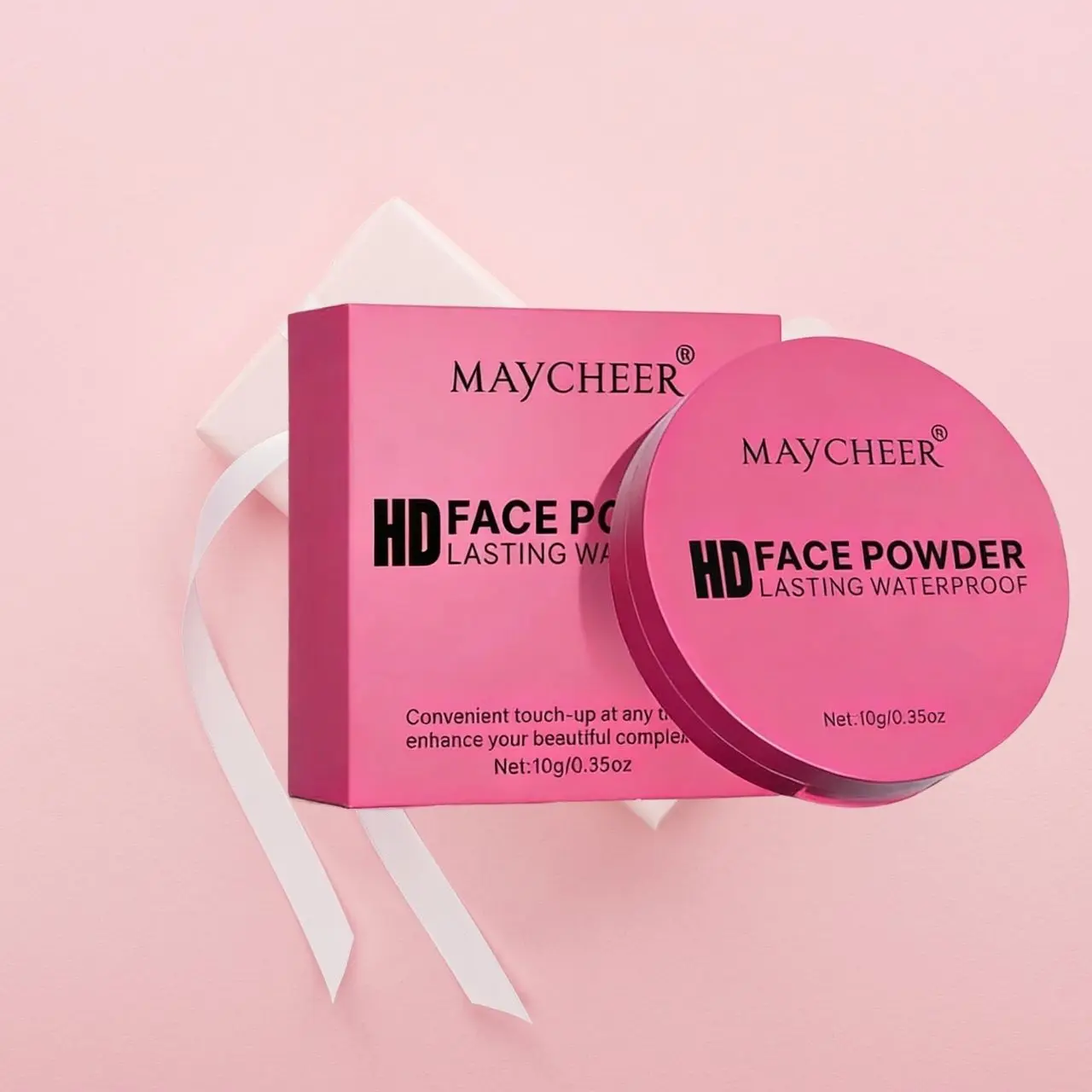 MAYCHEER Soft Matte Compact Powder - Long-Lasting & Waterproof Finishing Powder for Flawless Oil-Control, Daily Wear Cosmetic for All Skin Types, Soft Matte Makeup