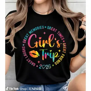 Classic Unisex Cotton Tee – Girls Weekend Trip 2026 Memory Shirt graphic tee