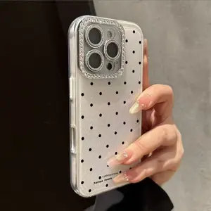 Minimalist Full-Screen Polka Dot iPhone 17 Pro Max Case with Precise Cutouts and Full Coverage; Compatible with iPhone 16 and 15