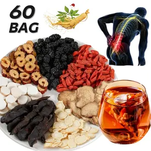 Kidney Tea Formula Ginseng Five Treasure Tea, Ginseng Red Date Mulberry Chinese Herbal Formula, Organic Kidney Cleanse Detox Tea Health Tea for Men and Women, Value Pack Filled with Tea Healthy#Summervibes