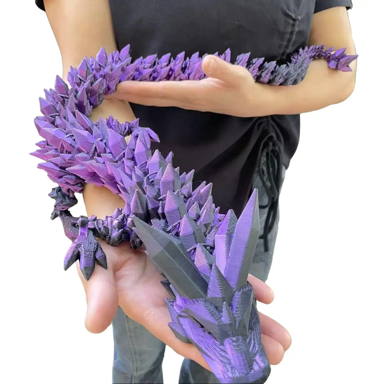 3D-printed 150 cm/84 cm/60 cm ultra-long crystal dragon toy with flexible joints and vibrant colors; suitable for home and office decoration; creative collectible; perfect holiday gift; vibrant 3D-printed dragon toy; exquisite craftsmanship; dragon decor.